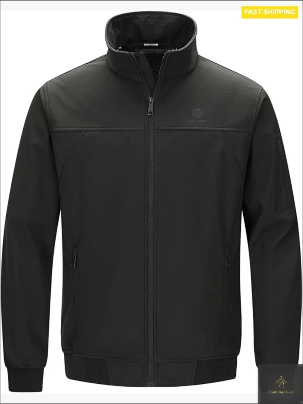 Waterproof Fleece Lined Softshell Jacket Lightweight Zip Up Outdoor Windbreaker